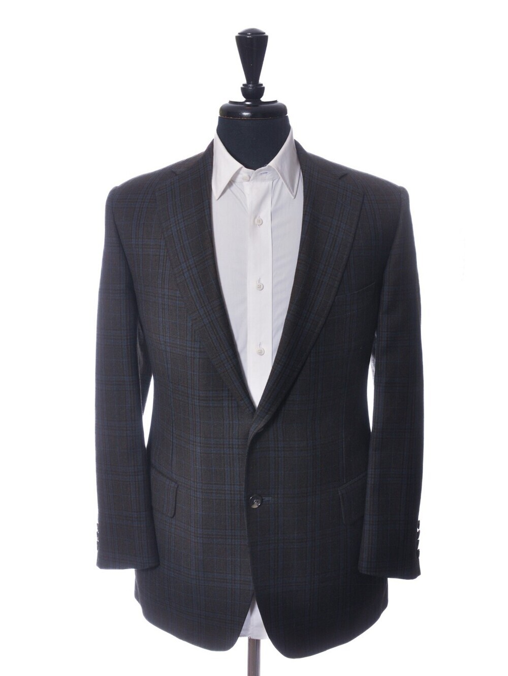 Samuelsohn Dark Green Check Austin Blazer 42S 30692